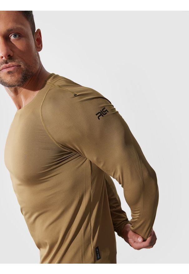 4f - 4F Longsleeve treningowy szybkoschący z materiałów z recyklingu męski 4F x Robert Lewandowski XXL. Kolor: brązowy. Materiał: materiał. Długość rękawa: długi rękaw. Sport: fitness