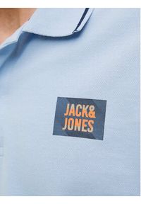 Jack & Jones - Jack&Jones Polo Hudson 12269238 Błękitny Regular Fit. Typ kołnierza: polo. Kolor: niebieski. Materiał: bawełna