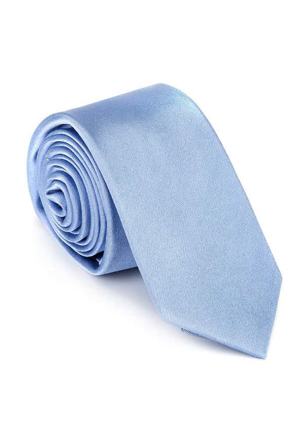 Wittchen - Krawat jedwabny bez wzoru. Kolor: niebieski. Materiał: jedwab. Wzór: kropki. Styl: elegancki