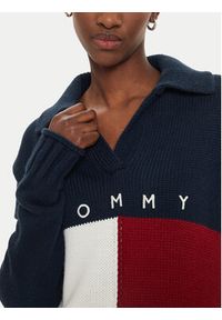 Tommy Jeans Sweter Flag Rugby DW0DW18677 Granatowy Relaxed Fit. Kolor: niebieski. Materiał: syntetyk #5