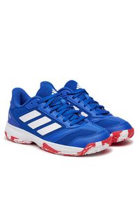 Adidas - adidas Buty halowe Ligra 8 Indoor Shoes Kids IH8245 Niebieski. Kolor: niebieski. Materiał: materiał #2