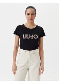 Liu Jo Beachwear T-Shirt VA5154 JS003 Czarny Regular Fit. Kolor: czarny. Materiał: bawełna