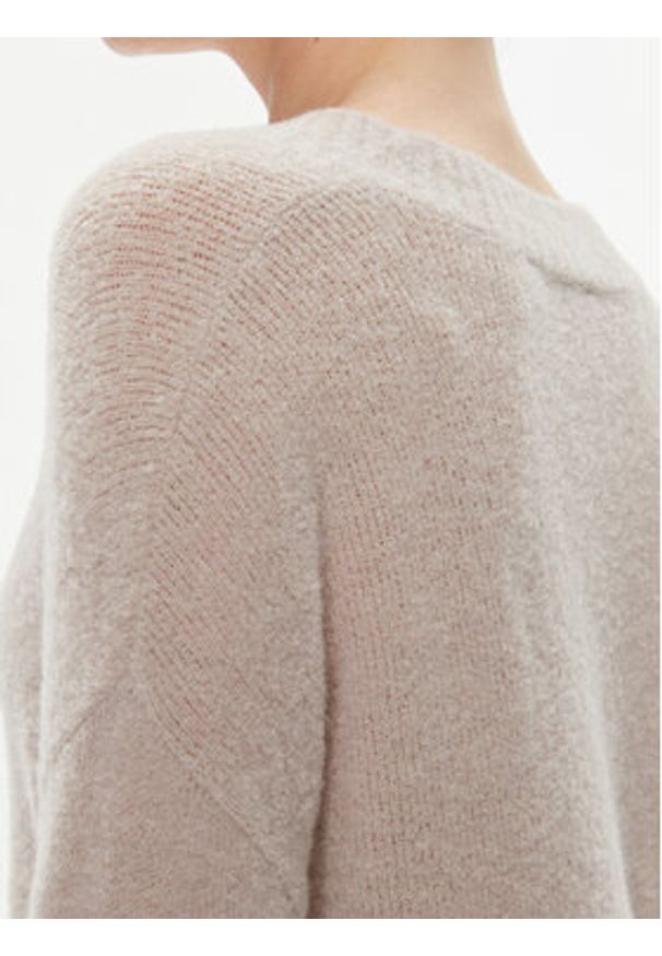Marella Sweter Nimbe 2339460739200 Beżowy Regular Fit. Kolor: beżowy. Materiał: syntetyk