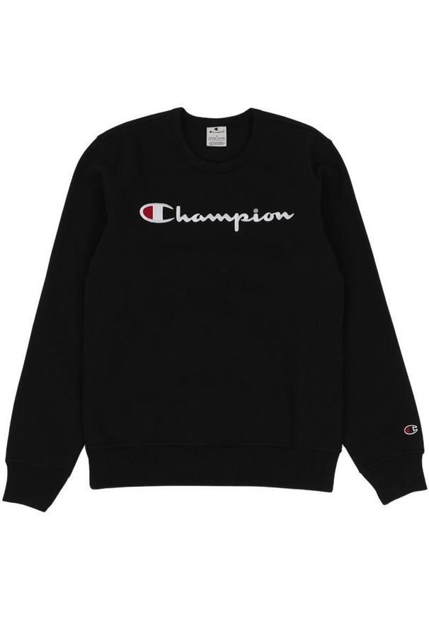 Champion - Męska Bluza Z Okrągłym Dekoltem. Kolor: czarny