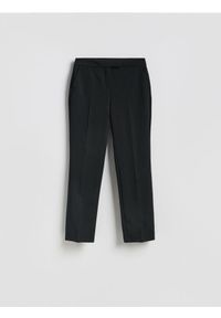 Reserved - Spodnie z niskim stanem - czarny. Stan: obniżony. Kolor: czarny. Materiał: tkanina, wiskoza #1
