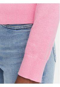 Tommy Jeans Sweter Flag DW0DW22930 Różowy jasny Regular Fit. Kolor: różowy. Materiał: bawełna #3