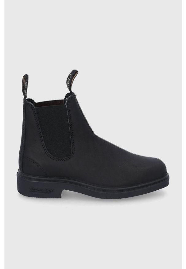 Blundstone - Sztyblety skórzane 063. Nosek buta: okrągły. Kolor: czarny. Materiał: skóra. Obcas: na obcasie. Wysokość obcasa: średni