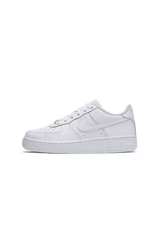 Nike - Buty do chodzenia dla dorosłych Air Force 1 Triple White. Zapięcie: sznurówki. Kolor: biały. Materiał: syntetyk, tkanina, skóra, materiał. Szerokość cholewki: normalna. Model: Nike Air Force. Sport: turystyka piesza