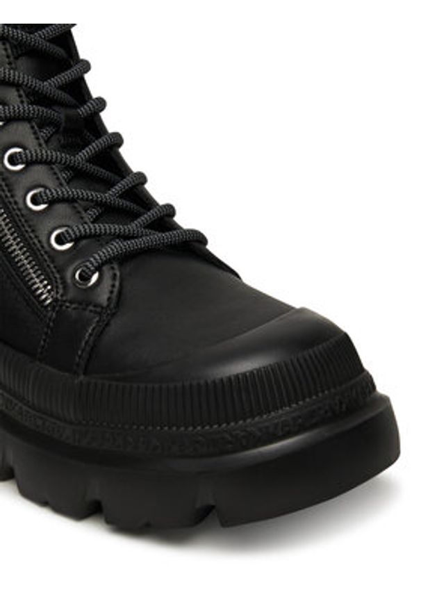 Karl Lagerfeld - KARL LAGERFELD Trapery KL43543 Czarny. Kolor: czarny. Materiał: skóra