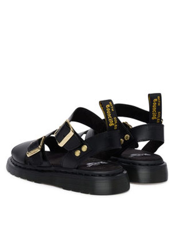 Dr. Martens Sandały Gryphon Sandal Atlas DM42329001 Czarny. Kolor: czarny. Materiał: skóra