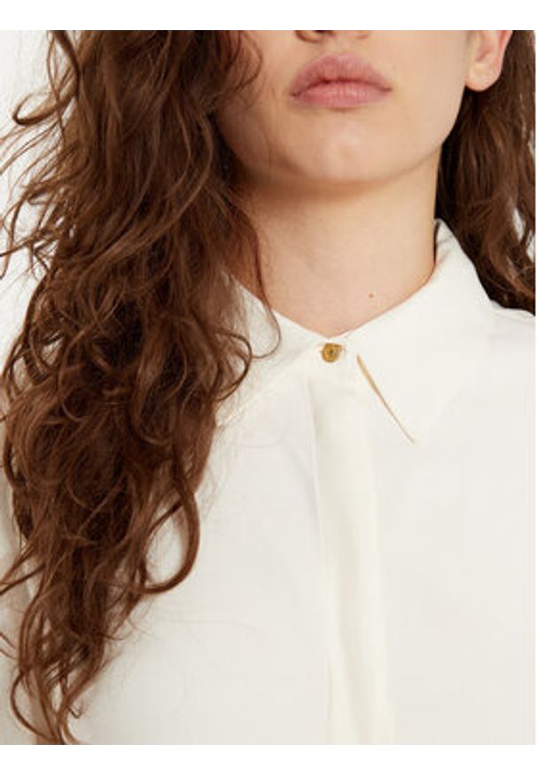 TOMMY HILFIGER - Tommy Hilfiger Koszula WW0WW44045 Beżowy Regular Fit. Kolor: beżowy. Materiał: wiskoza