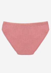 Renee - Ciemnoróżowe Majtki Figi z Bawełny z Napisem Love Adririn. Kolor: różowy. Materiał: bawełna. Wzór: napisy #2