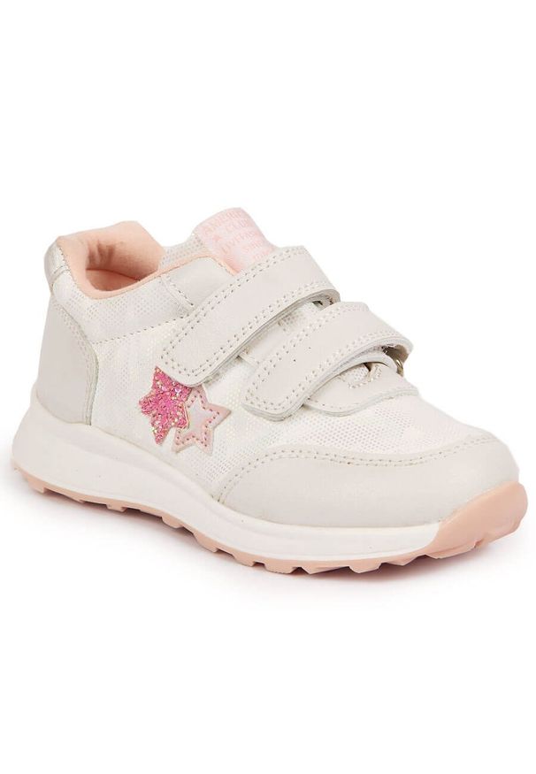 Buty sportowe dziewczęce na rzepy białe American Club różowe. Zapięcie: rzepy. Kolor: biały, różowy, wielokolorowy