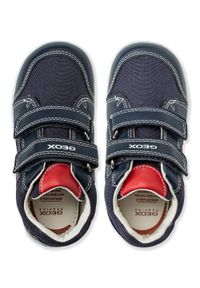 Geox - Sneakersy dziecięce granatowe GEOX B Elthan Boy B251PA 05410 C4075. Kolor: niebieski. Materiał: materiał. Sport: bieganie