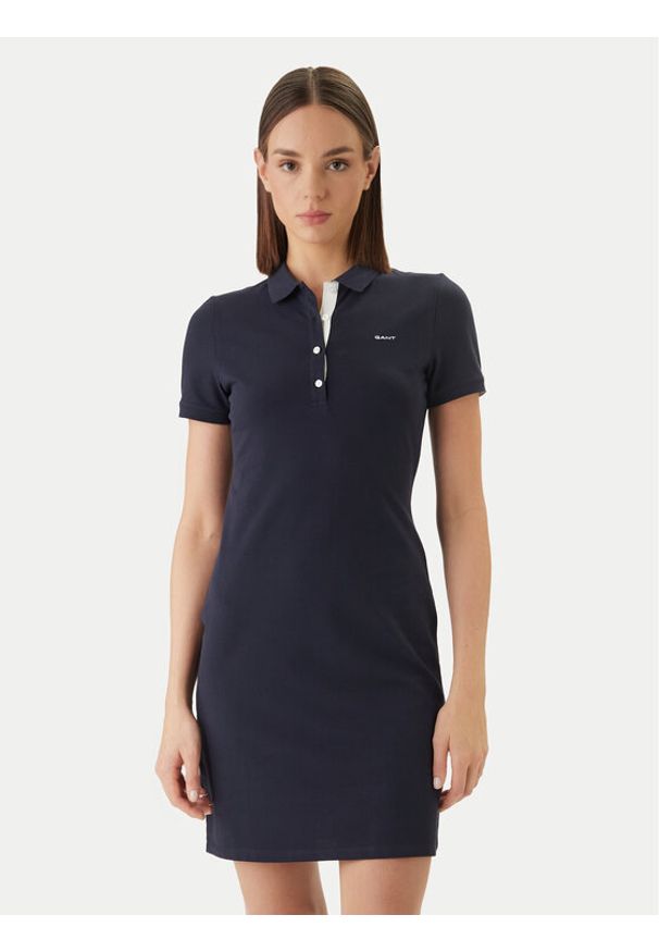 GANT - Gant Sukienka codzienna 4201468 Granatowy. Okazja: na co dzień. Kolor: niebieski. Materiał: bawełna. Typ sukienki: proste. Styl: casual