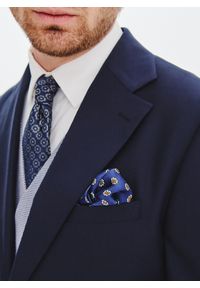 Pako Lorente - PAKO LORENTE - Granatowa marynarka garniturowa z wełną. Okazja: na spotkanie biznesowe. Kolor: niebieski. Materiał: wełna. Styl: biznesowy #10