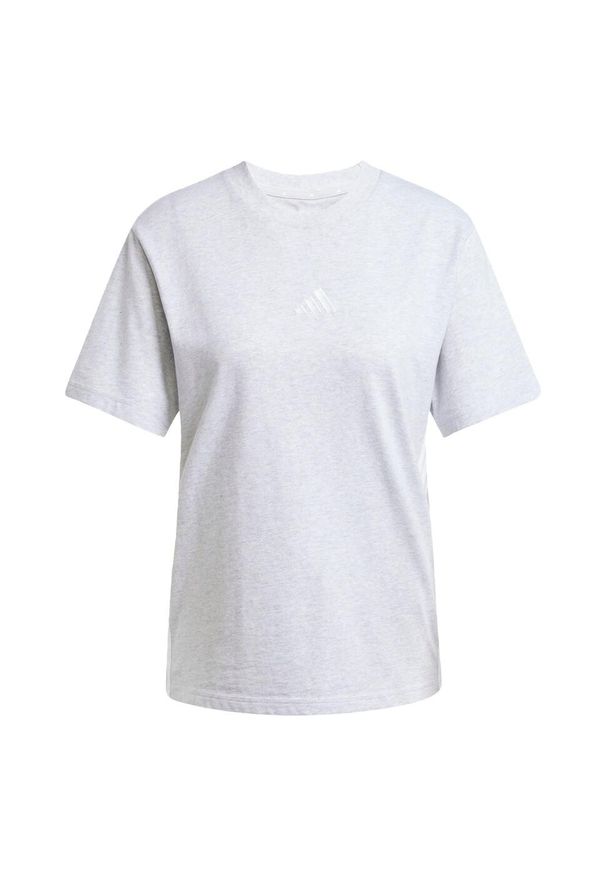 Adidas - Koszulka Essentials 3-Stripes Cotton. Kolor: biały, wielokolorowy, szary. Materiał: bawełna