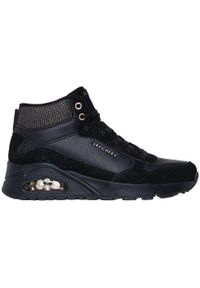skechers - Buty Skechers Uno - Stacre Shine, Dla obu płci. Kolor: czarny. Materiał: skóra ekologiczna, materiał. Sport: fitness