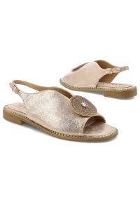 Różowe Sandały S.Barski Modne Obuwie Damskie. Zapięcie: pasek. Kolor: różowy. Wzór: aplikacja. Sezon: lato. Styl: elegancki #5