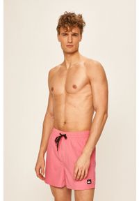 Quiksilver szorty kąpielowe kolor różowy. Kolor: różowy. Materiał: tkanina, materiał #1