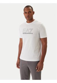 EA7 Emporio Armani T-Shirt 7M001307 AF10375 Biały Regular Fit. Kolor: biały. Materiał: bawełna #1