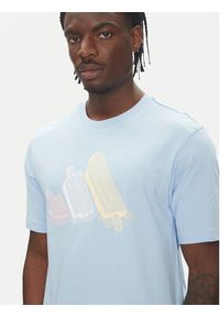 Adidas - adidas T-Shirt Lounge Ice Graphic JJ4019 Niebieski Regular Fit. Kolor: niebieski. Materiał: bawełna