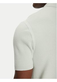 Calvin Klein Polo Micro Waffle Polo S/S K10K114465 Écru Regular Fit. Typ kołnierza: polo. Materiał: bawełna #5