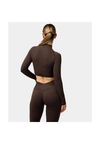 Longsleeve rozpinany Carpatree Elite brązowy. Kolor: brązowy. Materiał: materiał, skóra, elastan. Długość rękawa: długi rękaw