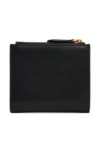 Pinko - PINKO Mały Portfel Damski Multi Purpose Wallet 103610 A0F1 Czarny. Kolor: czarny. Materiał: skóra