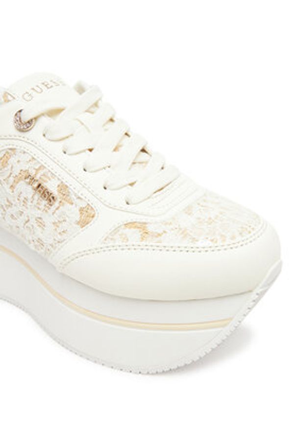 Guess Sneakersy FLTCM8 ELE12 Biały. Kolor: biały. Materiał: skóra