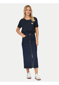 only - ONLY T-Shirt Kita 15244714 Granatowy Regular Fit. Kolor: niebieski. Materiał: bawełna #2