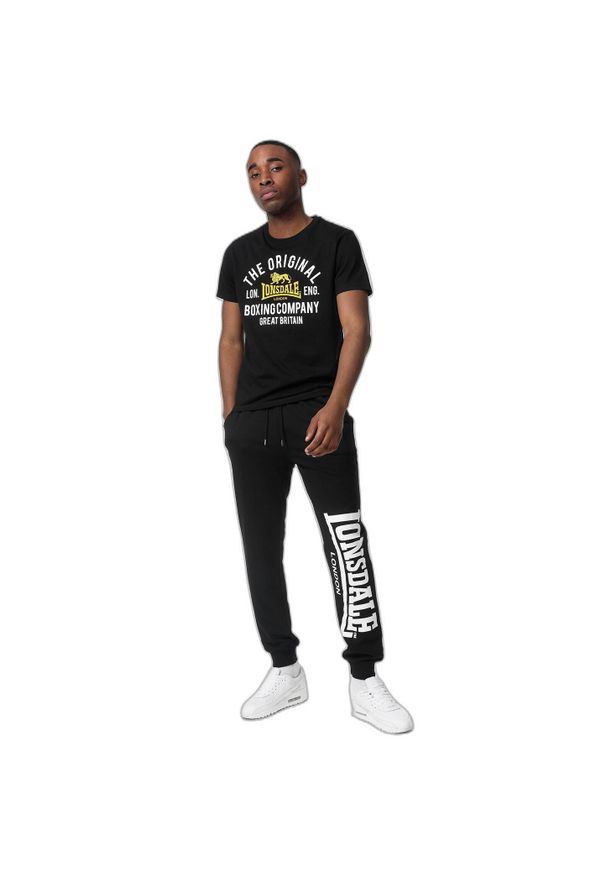 Koszulka Lonsdale Cloghfin. Kolor: żółty, czarny, wielokolorowy. Materiał: bawełna. Wzór: kolorowy