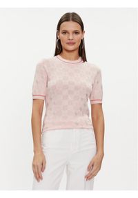 Guess Sweter Rosie W4GR05 Z3D60 Różowy Regular Fit. Kolor: różowy. Materiał: wiskoza