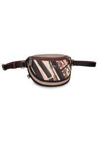 Brązowa Stylowa Damska Nerka Anekke Wygodna Torebka Na Ramię. Kolor: brązowy. Materiał: materiał #9