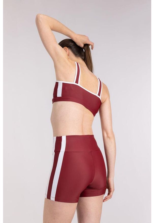 WALLIEN - Damski premium sportowy bikini top do pływania & surfingu - Czerwony. Kolor: czerwony. Materiał: materiał