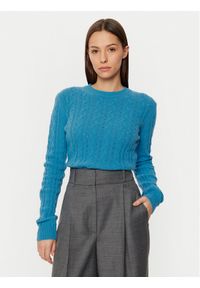 United Colors of Benetton - United Colors Of Benetton Sweter 1244D10AX Niebieski Regular Fit. Kolor: niebieski. Materiał: wełna
