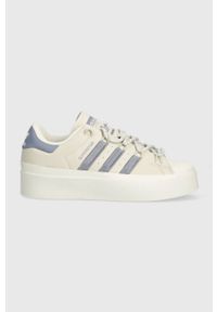 adidas Originals sneakersy Superstar Bonega HQ4284 kolor beżowy HQ4284-ALUMIN/SIL. Nosek buta: okrągły. Zapięcie: sznurówki. Kolor: beżowy. Materiał: materiał, guma. Obcas: na platformie. Model: Adidas Superstar #1
