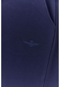 Aeronautica Militare - AERONAUTICA MILITARE Granatowe spodnie męskie dresowe, Rozmiar S. Kolor: niebieski. Materiał: wiskoza, dresówka #4