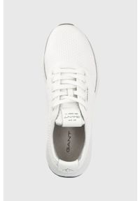 GANT - Gant buty Beeker kolor biały. Nosek buta: okrągły. Zapięcie: sznurówki. Kolor: biały. Materiał: guma #3