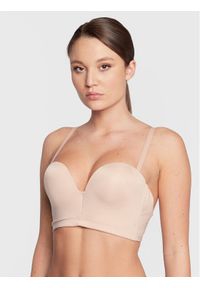 Wonderbra Biustonosz push-up WB000BHM Beżowy. Kolor: beżowy. Materiał: syntetyk. Rodzaj stanika: push-up #1
