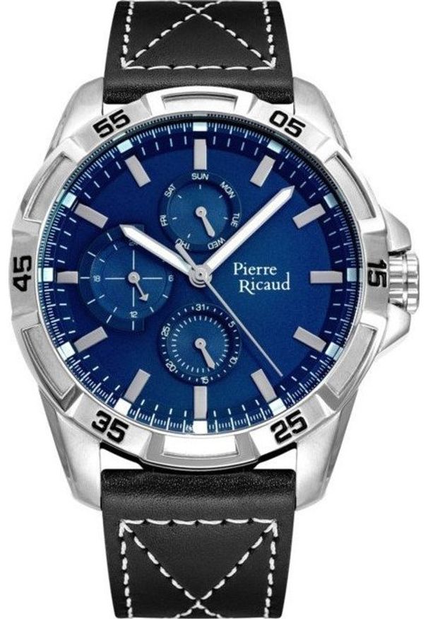 Zegarek Pierre Ricaud Zegarek męski Pierre Ricaud P97263.5215QF czarny. Kolor: czarny