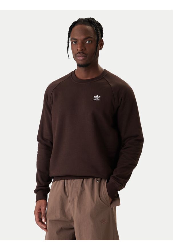 Adidas - adidas Bluza Trefoil Essentials KE1141 Brązowy Regular Fit. Kolor: brązowy. Materiał: syntetyk, bawełna