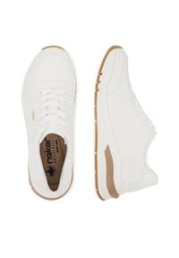 Rieker Sneakersy M6608-80 Biały. Kolor: biały. Materiał: skóra