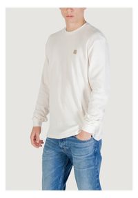 Calvin Klein Jeans T-Shirt LS WAFFLE BADGE CREW Biały Casual Fit. Okazja: na co dzień. Kolor: biały. Styl: casual #3