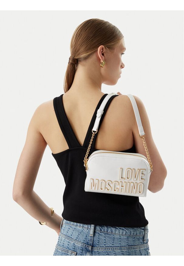 Love Moschino - LOVE MOSCHINO Torebka JC4250PP0OKE110A Biały. Kolor: biały. Materiał: skórzane