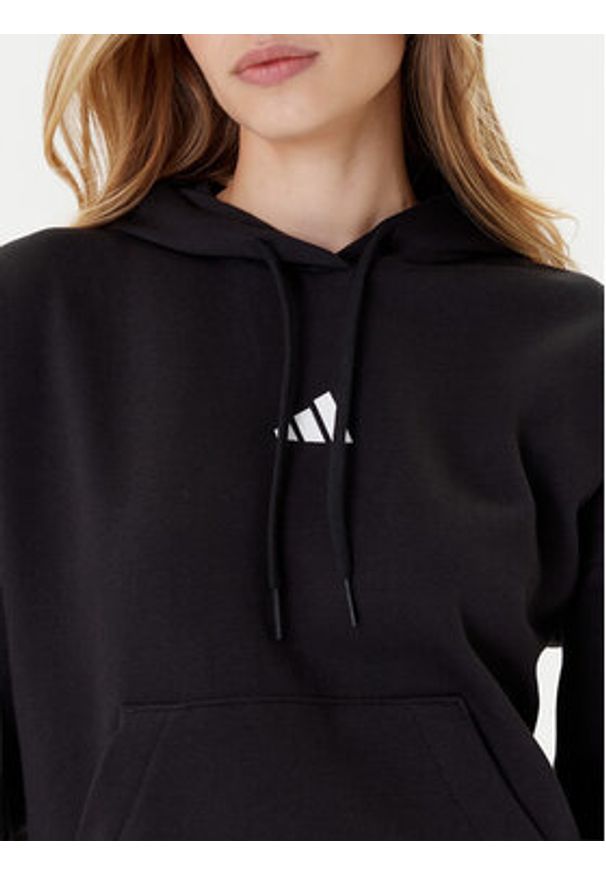 Adidas - adidas Bluza Essentials 3-Stripes JX2538 Czarny Regular Fit. Kolor: czarny. Materiał: syntetyk