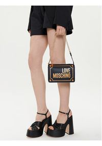 Love Moschino - LOVE MOSCHINO Torebka JC4353PP0IK1100A Czarny. Kolor: czarny. Materiał: skórzane #6