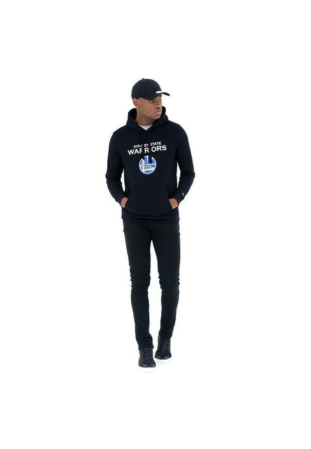 New Era - Bluza z kapturem Golden State Warriors NBA. Typ kołnierza: kaptur. Kolor: czarny