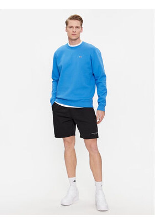 TOMMY HILFIGER - Tommy Hilfiger Szorty sportowe Logo MW0MW34201 Czarny Regular Fit. Kolor: czarny. Materiał: syntetyk, bawełna. Styl: sportowy