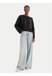 Calvin Klein Jeans Sweter Smooth LV047E304G Czarny Regular Fit. Kolor: czarny. Materiał: bawełna #2